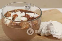 Горячий шоколад с зефиром и корицей - Шаг 7 Горячий шоколад с зефиром и корицей - Шаг 7
