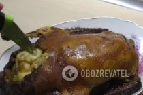 Утка, фаршированная картофелем - Шаг 7 Утка, фаршированная картофелем - Шаг 7