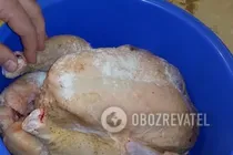 Курица на бутылке - Шаг 1 Курица на бутылке - Шаг 1