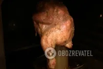 Курица на бутылке с пивом - Шаг 6 Курица на бутылке с пивом - Шаг 6