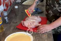 Курица, фаршированная блинами и печенью - Шаг 11 Курица, фаршированная блинами и печенью - Шаг 11