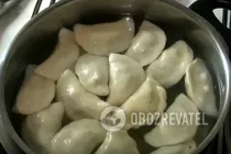 Вареники с грибами и сыром - Шаг 10 Вареники с грибами и сыром - Шаг 10