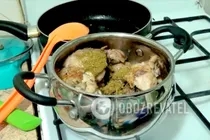 Тушковані стегенця в сметані - Крок 4 Тушковані стегенця в сметані - Крок 4