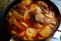 Тушеные окорочка с картошкой - Шаг 6 Тушеные окорочка с картошкой - Шаг 6