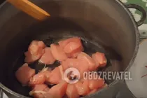 Тушкована курка з капустою - Крок 1 Тушкована курка з капустою - Крок 1