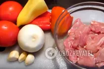 Тушеная курица с овощами - Шаг 1 Тушеная курица с овощами - Шаг 1
