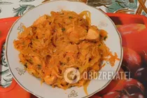 Тушкована курка з капустою - Крок 7 Тушкована курка з капустою - Крок 7