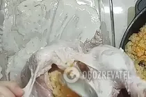 Курица, фаршированная рисом - Шаг 7 Курица, фаршированная рисом - Шаг 7