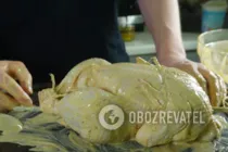 Курица гриль на вертеле в духовке - Шаг 7 Курица гриль на вертеле в духовке - Шаг 7