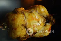 Курица гриль на вертеле в духовке - Шаг 8 Курица гриль на вертеле в духовке - Шаг 8