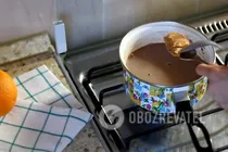 Горячий шоколад с апельсиновой цедрой - Шаг 5 Горячий шоколад с апельсиновой цедрой - Шаг 5