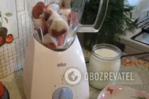 Клубничный молочный коктейль без мороженого - Шаг 3 Клубничный молочный коктейль без мороженого - Шаг 3