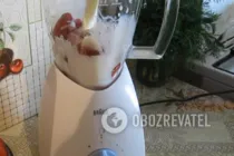 Клубничный молочный коктейль без мороженого - Шаг 4 Клубничный молочный коктейль без мороженого - Шаг 4
