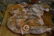 Курица на сковороде гриль - Шаг 3 Курица на сковороде гриль - Шаг 3