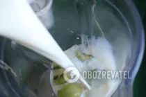 Молочный коктейль из банана и киви - Шаг 4 Молочный коктейль из банана и киви - Шаг 4
