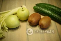 Фреш из огурца и сельдерея - Шаг 1 Фреш из огурца и сельдерея - Шаг 1