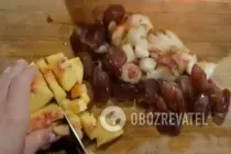 Крюшон із кавуна і фруктів - Крок 4 Крюшон із кавуна і фруктів - Крок 4
