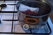 Мятный кисель с "Каркаде" - Шаг 4 Мятный кисель с "Каркаде" - Шаг 4