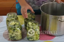 Мариновані кабачки на зиму із зеленню - Крок 6 Мариновані кабачки на зиму із зеленню - Крок 6