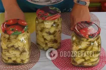 Мариновані кабачки на зиму із зеленню - Крок 8 Мариновані кабачки на зиму із зеленню - Крок 8