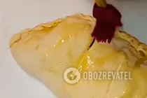 Кальцоне з ковбасою і печерицями - Крок 12 Кальцоне з ковбасою і печерицями - Крок 12