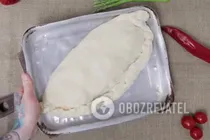 Кальцоне з ковбасою і болгарським перцем - Крок 11 Кальцоне з ковбасою і болгарським перцем - Крок 11