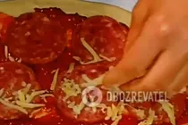 Кальцоне з ковбасою і печерицями - Крок 6 Кальцоне з ковбасою і печерицями - Крок 6
