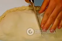 Кальцоне з ковбасою і печерицями - Крок 11 Кальцоне з ковбасою і печерицями - Крок 11