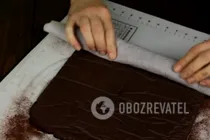 Швейцарський шоколадний рулет - Крок 6 Швейцарський шоколадний рулет - Крок 6
