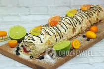 Простой меренговый рулет - Шаг 8 Простой меренговый рулет - Шаг 8