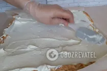 Меренговый рулет с маскарпоне - Шаг 6 Меренговый рулет с маскарпоне - Шаг 6