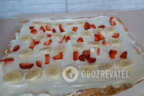 Меренговый рулет с маскарпоне - Шаг 7 Меренговый рулет с маскарпоне - Шаг 7