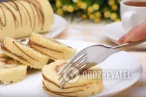 Класичний бісквітний рулет - Крок 9 Класичний бісквітний рулет - Крок 9