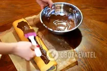 Простий рулет із халвою - Крок 9 Простий рулет із халвою - Крок 9