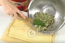 Рулет с луком и яйцами - Шаг 10 Рулет с луком и яйцами - Шаг 10
