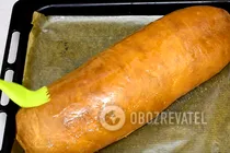 Простой ореховый рулет - Шаг 10 Простой ореховый рулет - Шаг 10