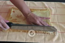 Бісквітний рулет із полуницею - Крок 8 Бісквітний рулет із полуницею - Крок 8