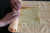 Бісквітний рулет із полуницею - Крок 9 Бісквітний рулет із полуницею - Крок 9