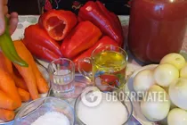 Овощной салат с рисом и томатным соком - Шаг 1 Овощной салат с рисом и томатным соком - Шаг 1