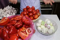 Овочевий салат із печерицями - Крок 1 Овочевий салат із печерицями - Крок 1