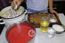 Овочевий салат із печерицями - Крок 2 Овочевий салат із печерицями - Крок 2