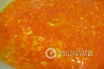 Овощной салат с рисом и томатным соком - Шаг 4 Овощной салат с рисом и томатным соком - Шаг 4