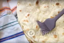 Бездріжджовий лаваш для шаурми - Крок 7 Бездріжджовий лаваш для шаурми - Крок 7
