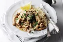 Фрикасе с шампиньонами - Шаг 9 Фрикасе с шампиньонами - Шаг 9