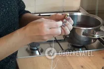 Чурчхела из свежего винограда - Шаг 3 Чурчхела из свежего винограда - Шаг 3