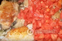Чахохбілі з "Ткемалі" та овочами - Крок 6 Чахохбілі з "Ткемалі" та овочами - Крок 6