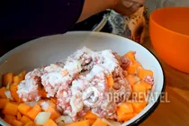 Самса из тыквы с мясом - Шаг 3 Самса из тыквы с мясом - Шаг 3