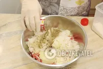 М'ясна самса із цибулею - Крок 6 М'ясна самса із цибулею - Крок 6