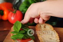 Панини с колбасой - Шаг 6 Панини с колбасой - Шаг 6