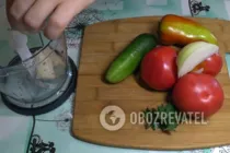 Гаспачо в блендере - Шаг 1 Гаспачо в блендере - Шаг 1